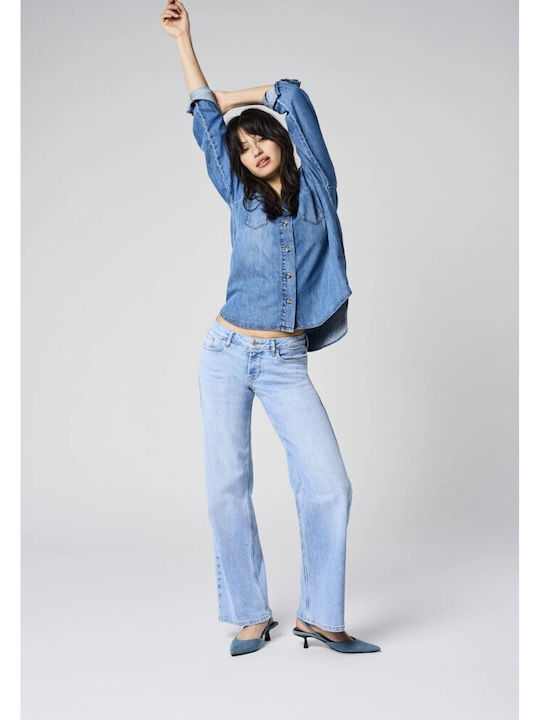 Low Rise Women's Jean Pants in Straight Leg Style