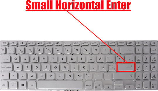 Spanish Laptop Keyboard Asus Vivobook S15 S530 S530ua S530un S530fa S5300f S5300fn S530fa-ej335t X530 K530 S530f S530ua X530fa X530un Es No Frame Silver Code 40814esnofrsil
