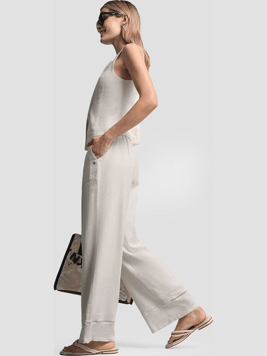 Women's Fabric Trousers Ivory
