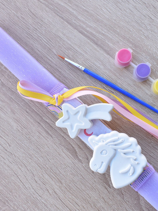 Easter Candle Unicorn Square Scented And Handmade Purple