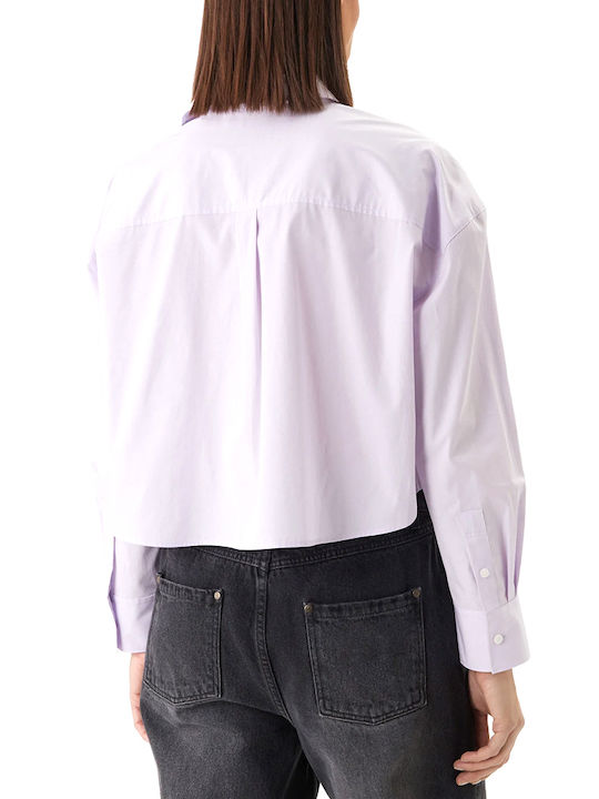 Calvin Klein Long Sleeve Women's Shirt Purple