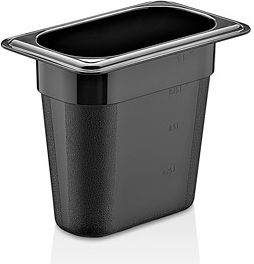 Recipient Gastronorm Policarbonat Negru GN1/9-15cm