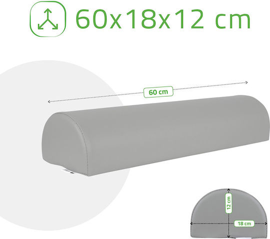Habys Ημικυλινδρικό Μαξιλάρι 60x18x12cm σε Γκρι χρώμα ALHMMAFY601812GR