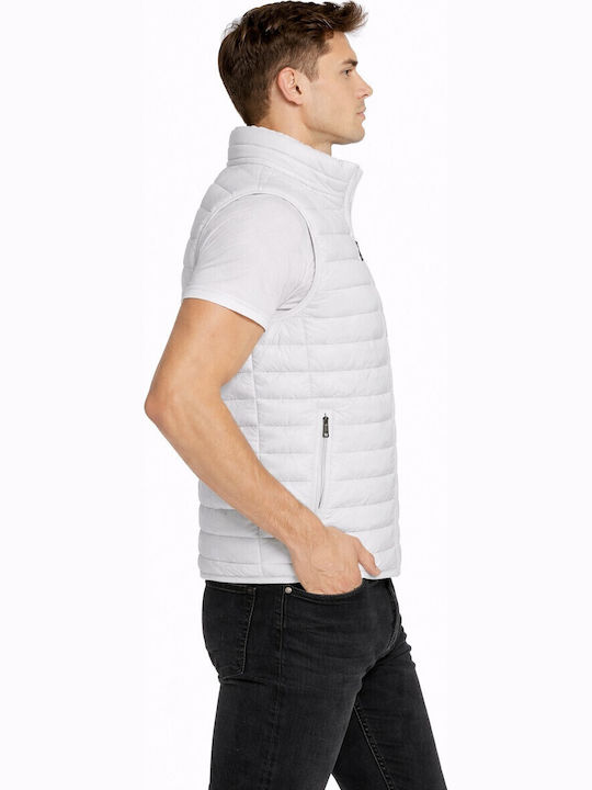Ärmelloses Puffer Jacke Weiß