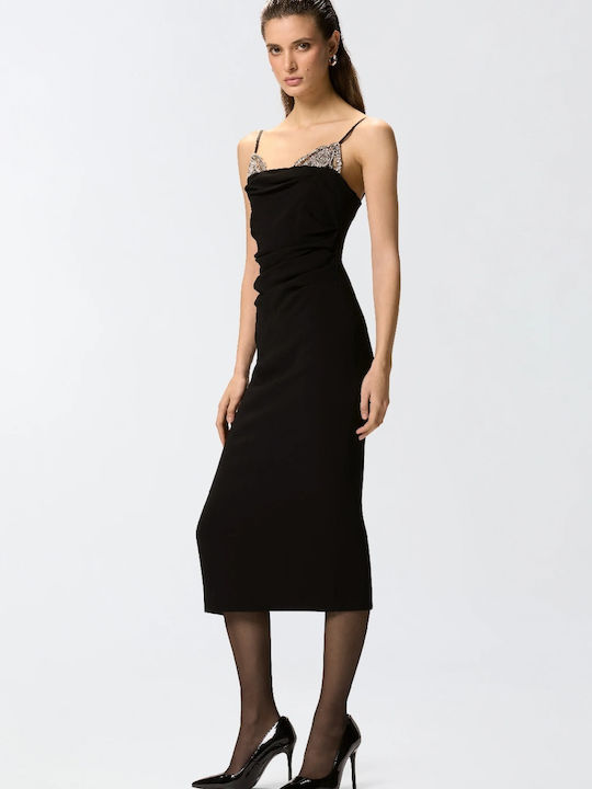 Pinko Tulle Evening Dress Black