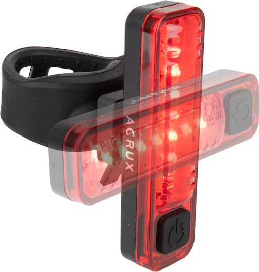 Smart Οπισθιο Φως Ποδηλατου Acrux Accumulator Flashing Light Usb 221522 Μαύρο