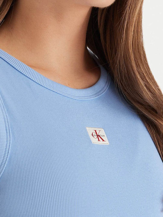 Damen Sport Top Ärmellos Hellblau