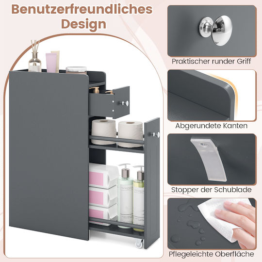 Costway Badezimmerschrank 70x40x18cm Graues