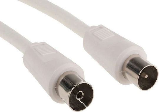 Run & Teng Antenna Cable Coax Male - Coax Female White 5m 670319283 1 Piece