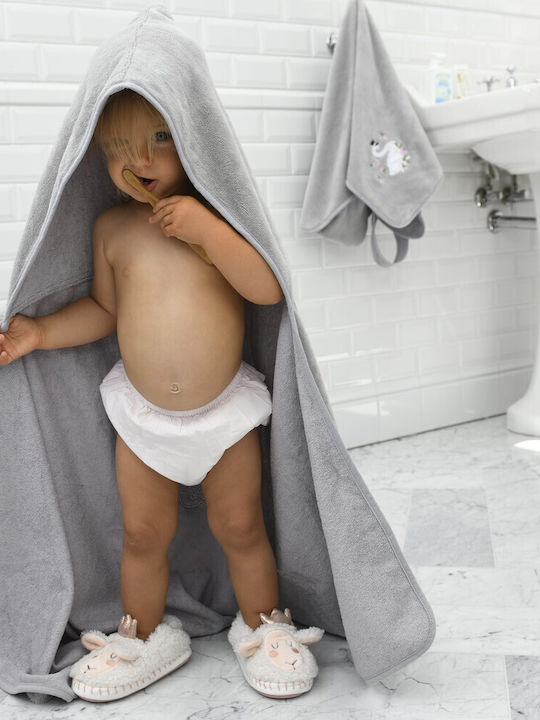 La Millou Baby Hooded Towel Gray