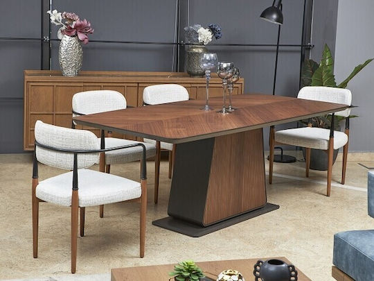 Dhome Esszimmermöbel-Set mit 4 Stücken Arc 200x45cm