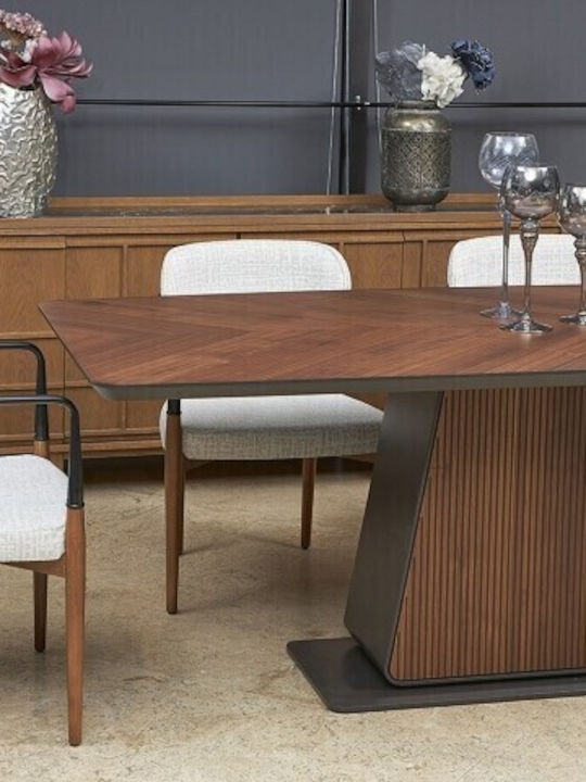 Dhome Esszimmermöbel-Set mit 4 Stücken Arc 200x45cm