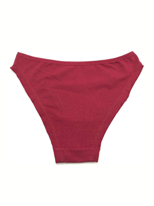 Cotton Women's Briefs Burgundy