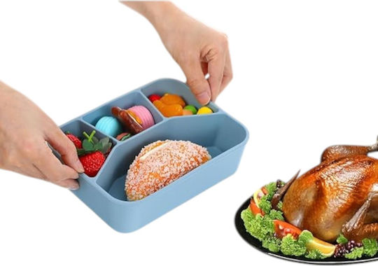 Queen Mother Kids Food Container from Silicone 1 Litre Blue