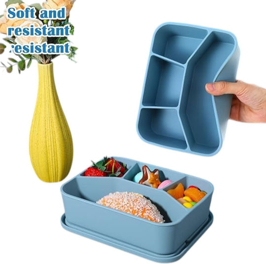 Queen Mother Kids Food Container from Silicone 1 Litre Blue