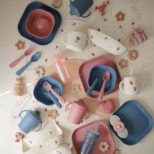 Mushie Waterproof Silicone Bib with Pocket Multicolour