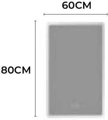 Imex Квадратно Огледало За Баня LED От Метал 60x80см