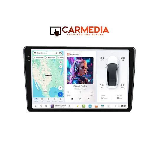 Carmedia Car Audio System for Citroen C4 / DS4 2018 (Bluetooth/USB/AUX/WiFi/GPS/Apple-Carplay/Android-Auto) with Touch Screen 10.36"