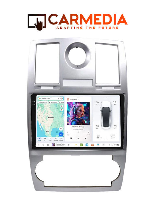 Carmedia Ηχοσύστημα Αυτοκινήτου Chrysler 300C 2005-2010 (Bluetooth/USB/AUX/WiFi/GPS/Apple-Carplay/Android-Auto) με Οθόνη Αφής 9.5"