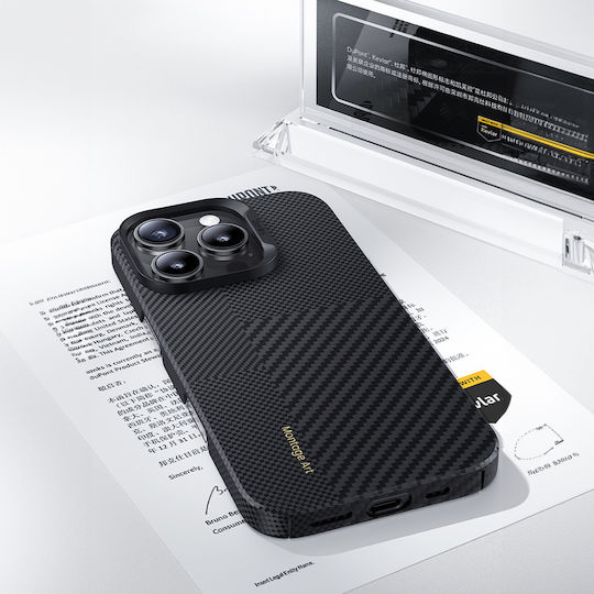 Benks Back Cover Aramid Fiber / Plastic 0.3mm Negru (iPhone 16 Pro Max)