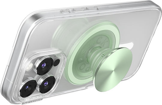 Popsockets Popgrip Rotund Magsafe Include Inel Adaptor Magsafe Bază Extensibilă Prindere Cu Vârf Interșanjabil Carcase Smartphone Aluminiu Honeydew
