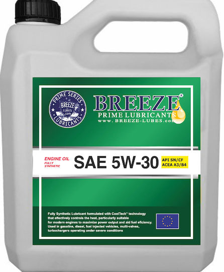 Breeze Synthetic Car Oil 5W-30 4lt BR5W30-04