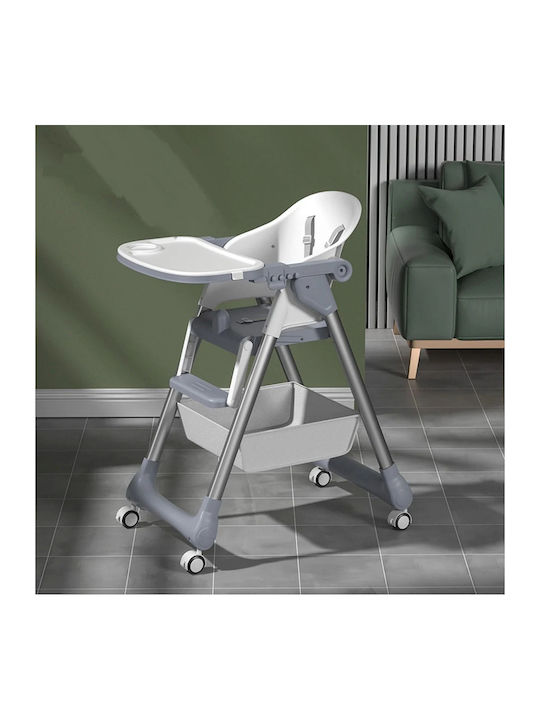 Little Mom Foldable Baby Highchair 2 in 1 Gray Little Mom Foldable Baby Highchair 2 in 1 Gray
