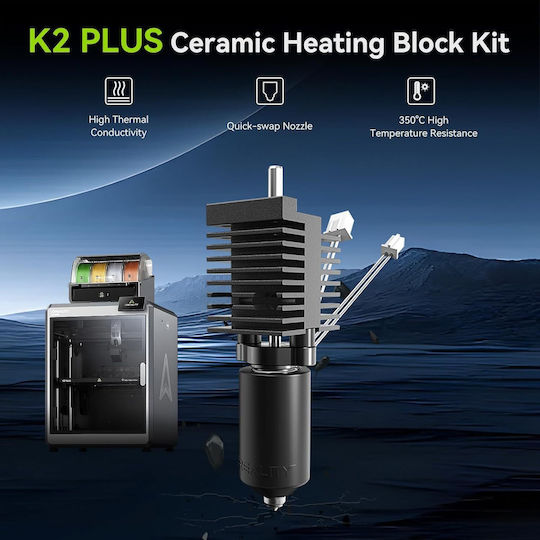 Complete Hotend Kit Creality K2 Plus/k2 Plus Combo 3d Printer Ceramic Heating Block Unicorn Quick-change Nozzles 350 °c Metal Hotend