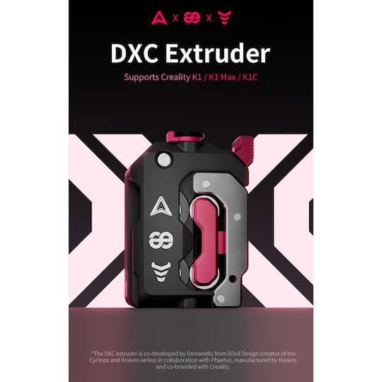Kit Extruder Imprimantă 3D Creality Dxc K1/k1 Max/k1c – Oficial Phaetus Runice Rnc Acoperire Detectare Inteligentă a Rupturii Filamentului Compatibil Pla Abs Tpu Cf Plug & Play Cu Dublă Roată Dințată