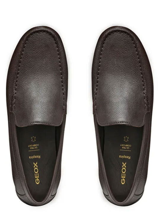 Leather Men's Moccasins in Brown Colour