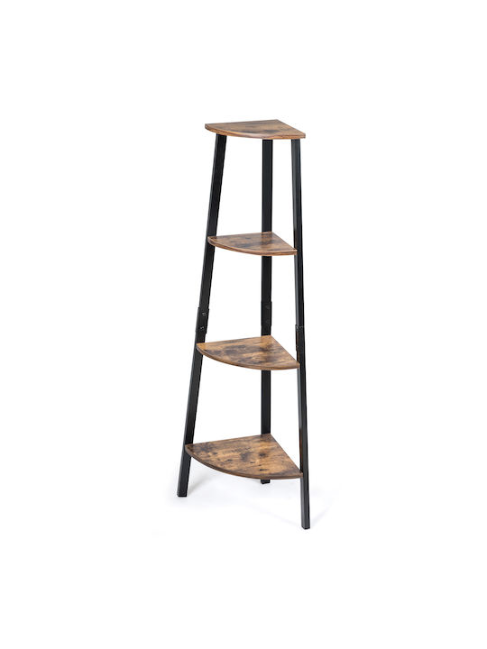 Corner Bookcase Black 34x34x124.5cm