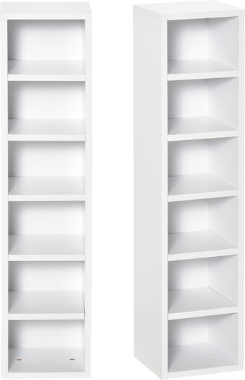 Βιβλιοθήκες Λευκό (2τμχ) 21x19.2x88.3εκ. 833-638WT