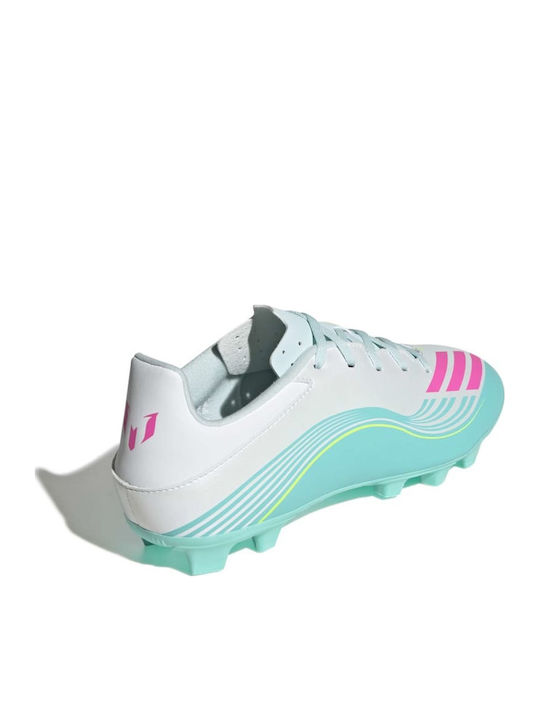 adidas F50 Messi Club Football Shoes with Cleats FG/MG White