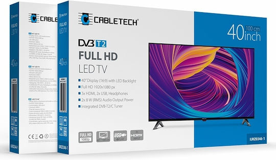 Cabletech Fernseher 40" Volle HD LED URZ0346-1 (2025)