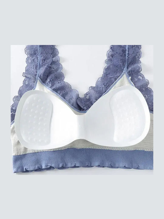 Bralette Damă Kinzi Albastru Deschis – One Size Până La L