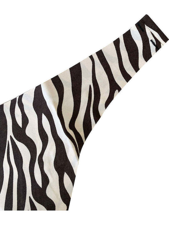 Damen-Slips Mehrfarbig Zebra