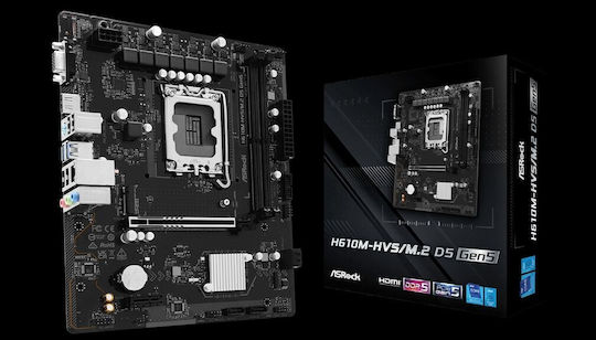 ASR H610M-HVS/M.2 D5 rev. 5.0 Motherboard Micro ATX με Intel 1700 Socket