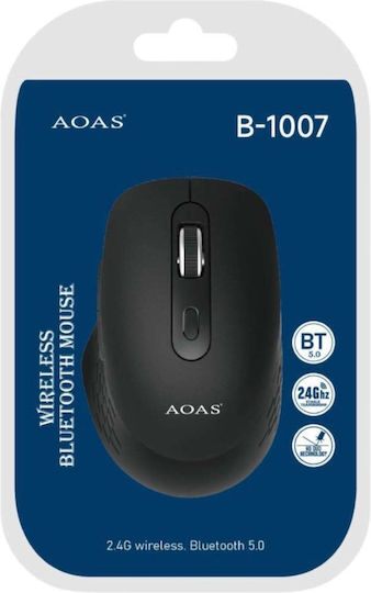 Aoas 1007 Ασύρματο Bluetooth Ποντίκι Μαύρο
