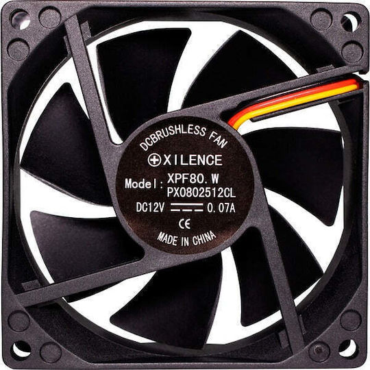 Xilence WhiteBox 80 Case Fan (1800rpm / 21.8cfm) Without LED Lighting and 4-Pin Molex Connection