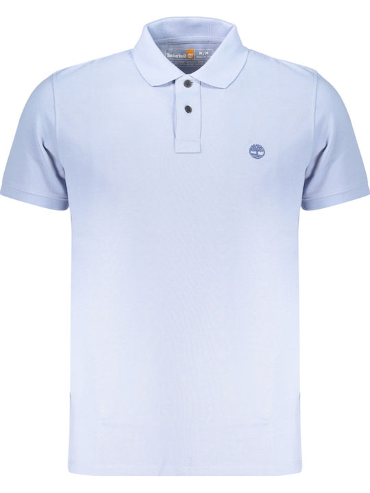 Millers River Pique Polo Herrenbluse Kurzarm Blau