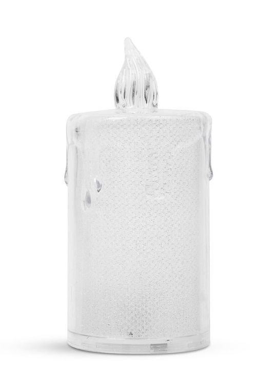 Lumânare De Crăciun Din Plastic Albă Led 7.5x3.6cm