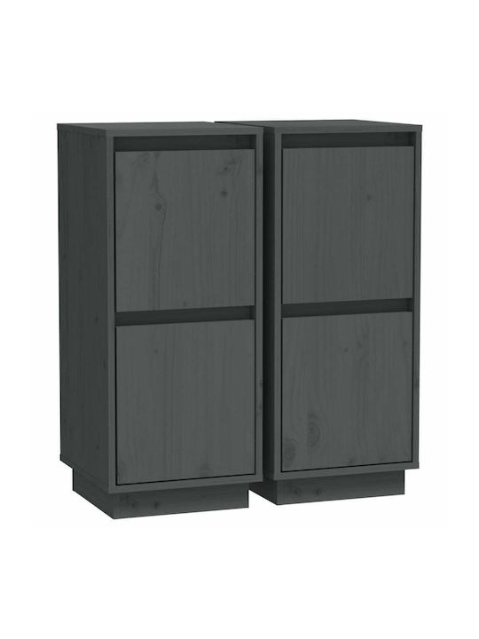 Ντουλάπια Δαπέδου Γκρι (2τμχ) 31.5x34x75εκ.