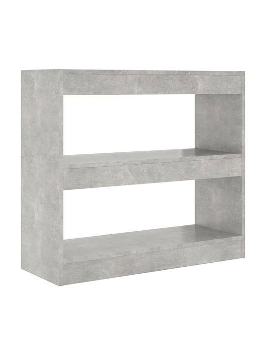 Grey Concrete Bookcase 80x30x72cm