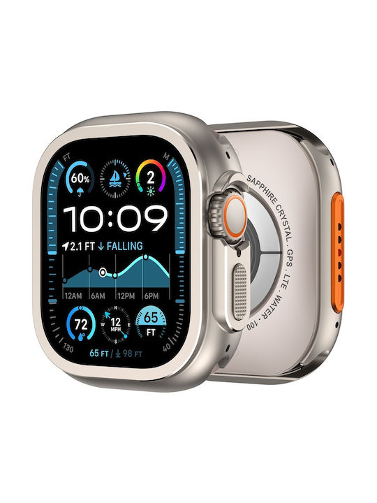 Husă Metalică Culoare Argintie Pentru Apple Watch Ultra 3 Ultra 2 Ultra 49mm