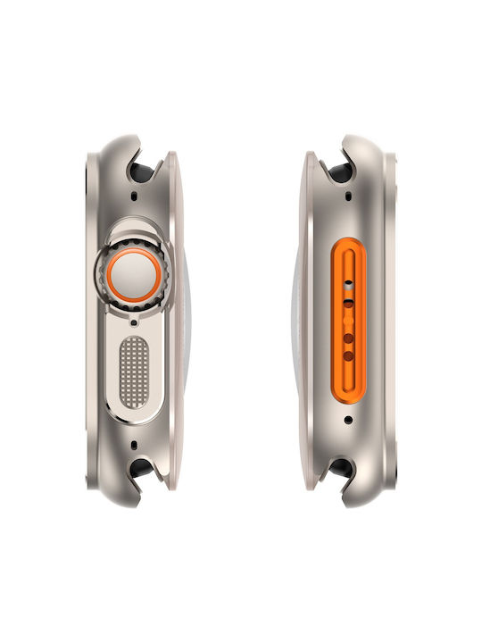 Metallic Case in Silver Color for Apple Watch Ultra 3 Ultra 2 Ultra 49mm