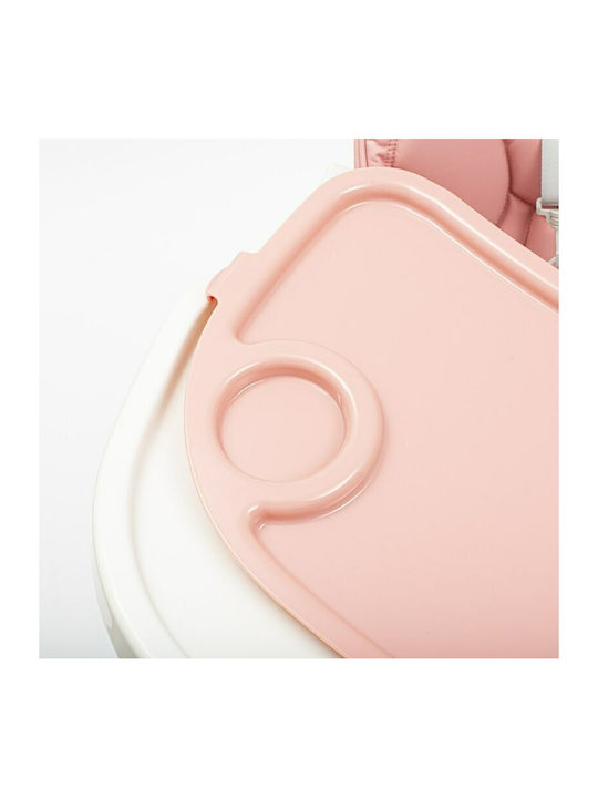 New Baby Muka Foldable Baby Highchair with Adjustable Height Pink