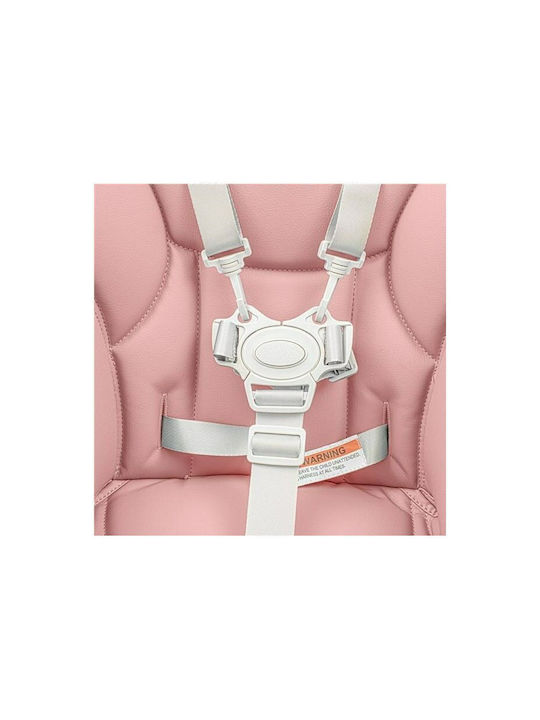 New Baby Muka Foldable Baby Highchair with Adjustable Height Pink