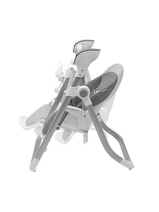 New Baby Smart Scaun Înalt De Masă Bebe Pliabil 2 În 1 Gri