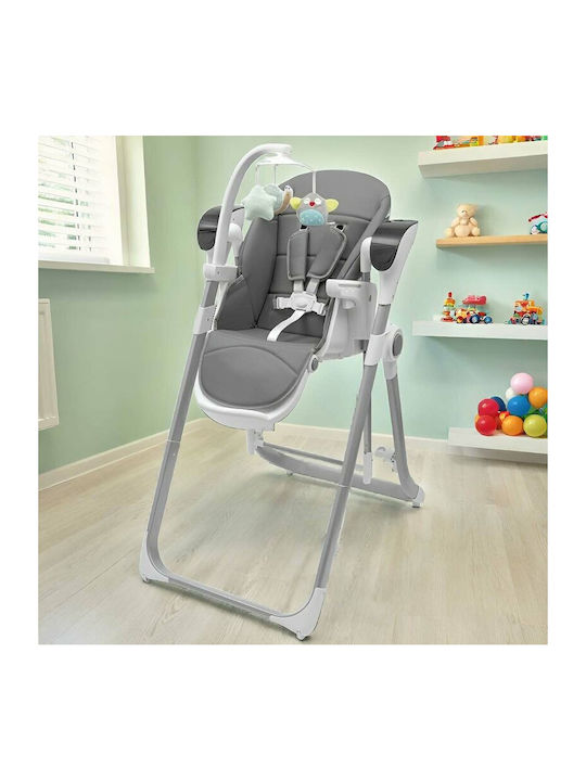 New Baby Smart Scaun Înalt De Masă Bebe Pliabil 2 În 1 Gri