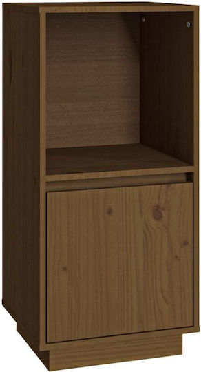 Living Room Display Cabinet Made of Brown Solid Wood 38x35x80cm